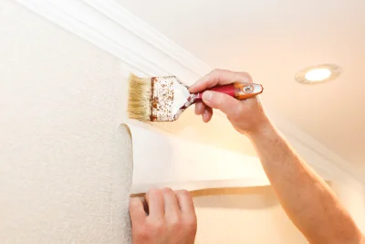 Pose de papier peint à Heimsbrunn — revêtements muraux et toiles de verre